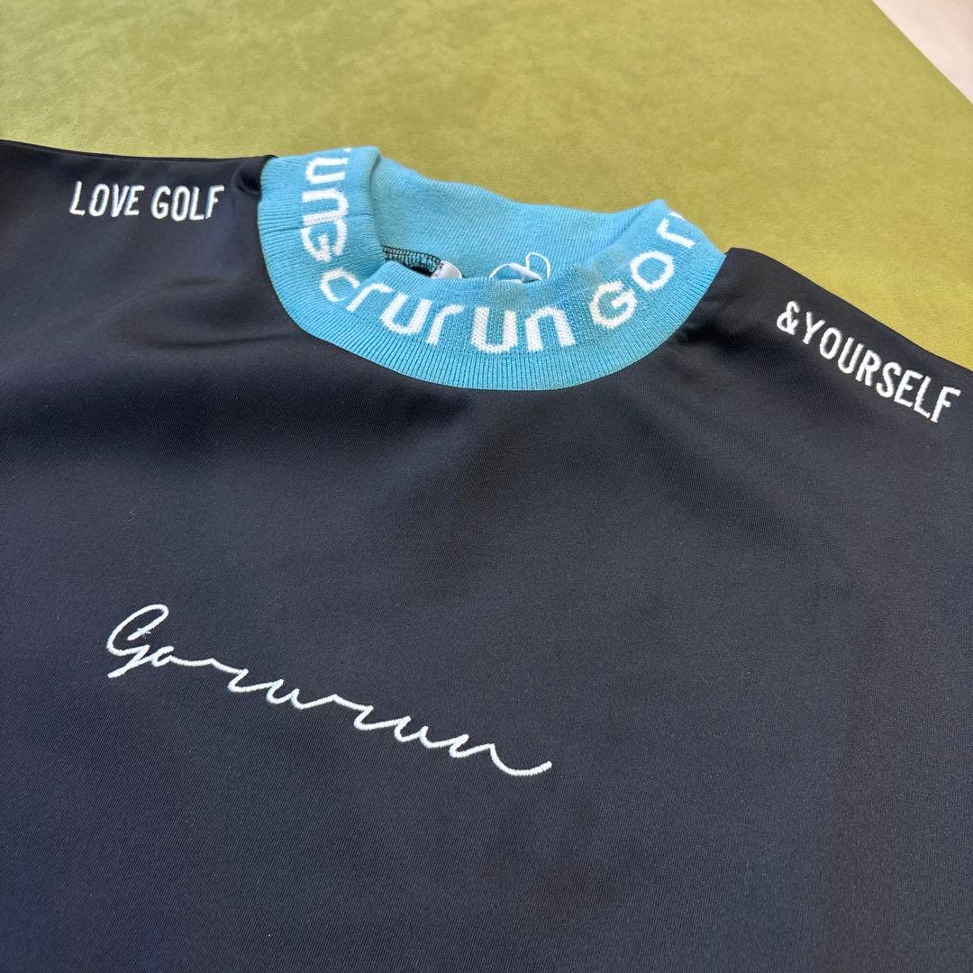 gorurun 編み立てリブ ボンディング プルオーバー ブラック