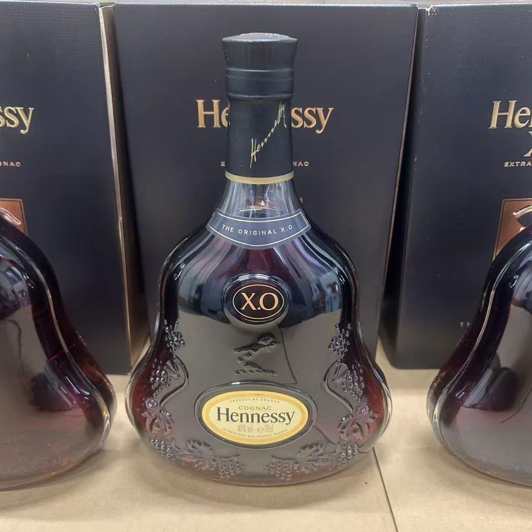 古酒 並行 Hennessy ヘネシー XO 黒キャップ 箱付き 3点セット