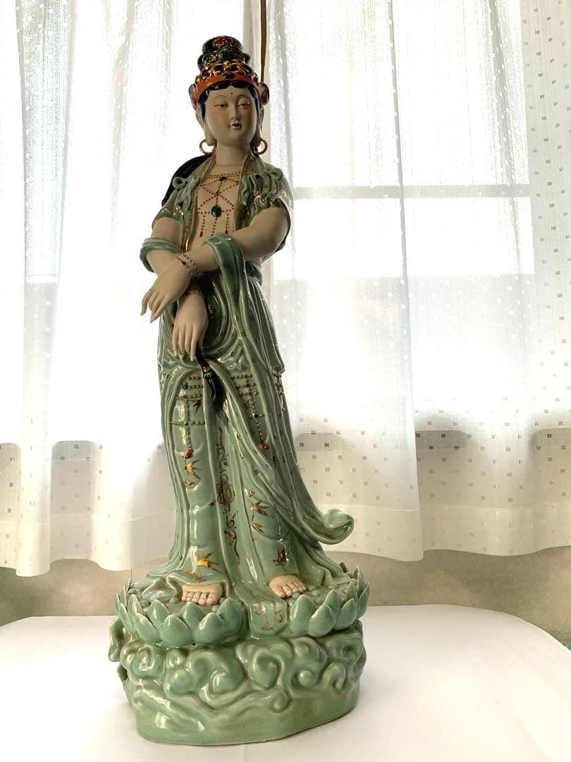 中国 景徳鎮 龍玉餐坊 在銘 印 唐物 陶器 中国美術 仏教 古玩 人形 美品