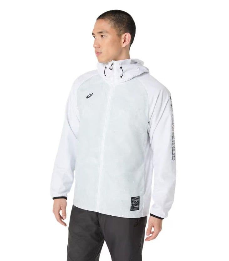 アシックス裏トリコットグラフィック ウインドブレーカーフーディー
