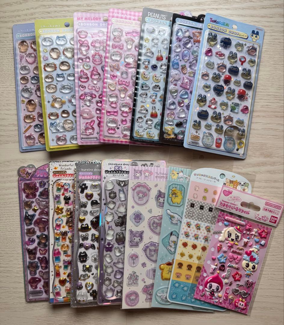 ボンボンドロップシール6種+プチドロップステッカー3種+うるちゅる＋他3種