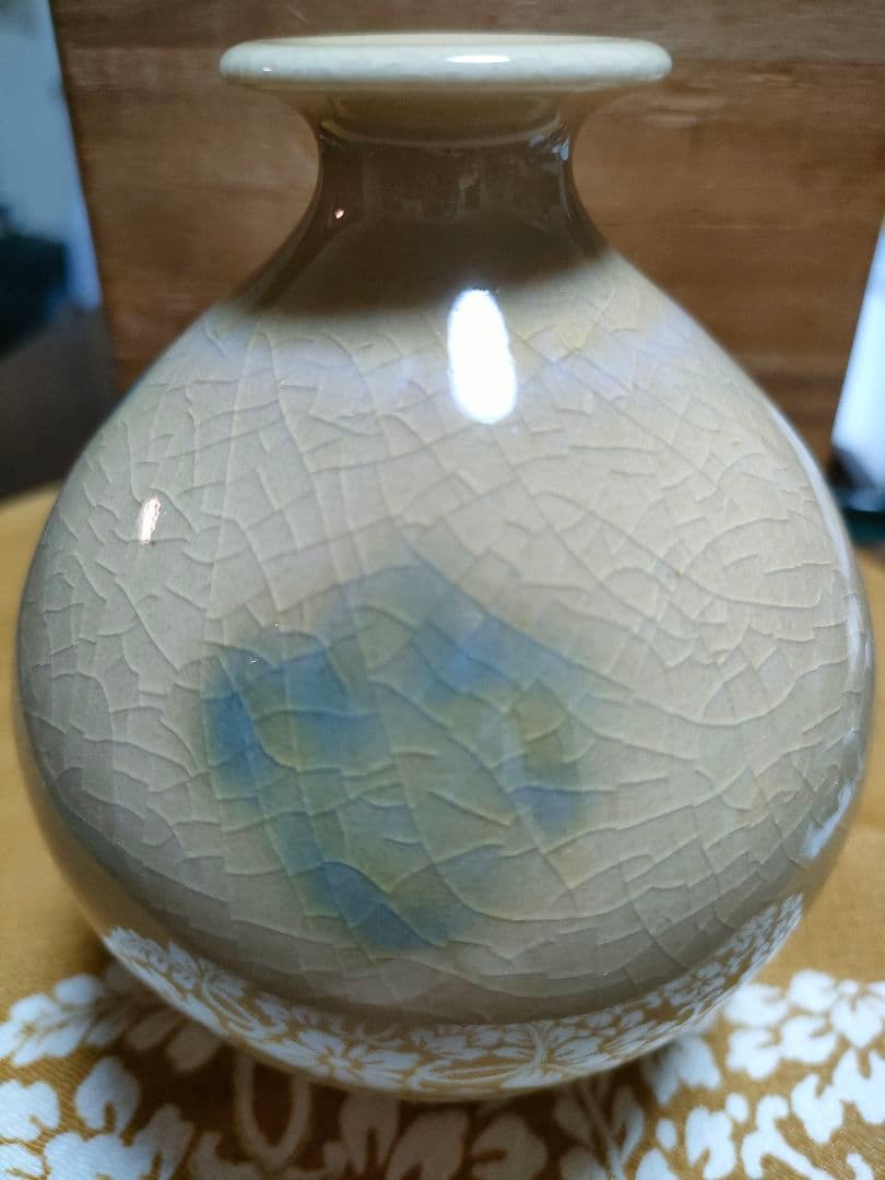 値下げ　土肥刀泉作　花瓶　新品　共箱付き