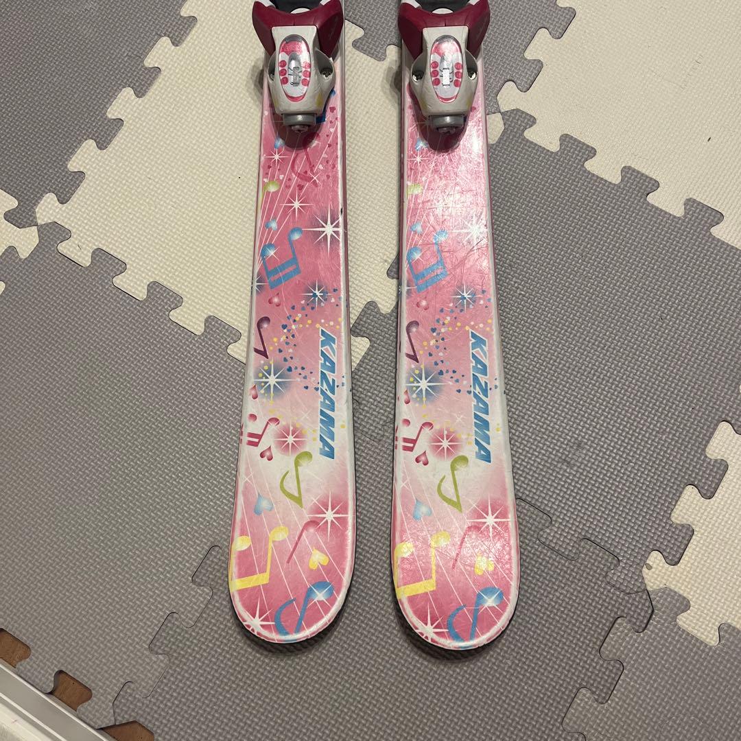 KAZAMA スキー板 106㎝　ストック ブーツ　4点セット　マリーちゃん