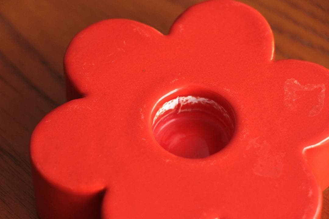 Lisa Larson リサラーソン キャンドルスタンド 赤 a