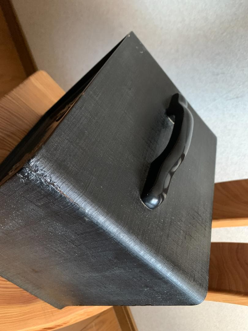 装飾収納箱　漆塗り　布着せ　螺鈿　東竹堂 飛竜　書道