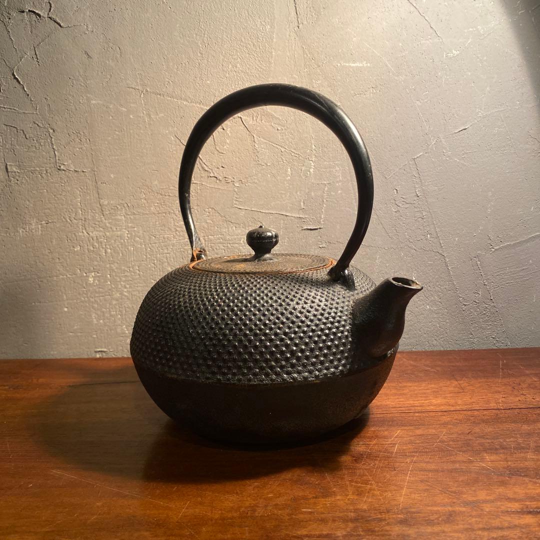 南部鉄器 鉄瓶 南部特製 アラレ ヤカン 古道具 昭和レトロ 古道具