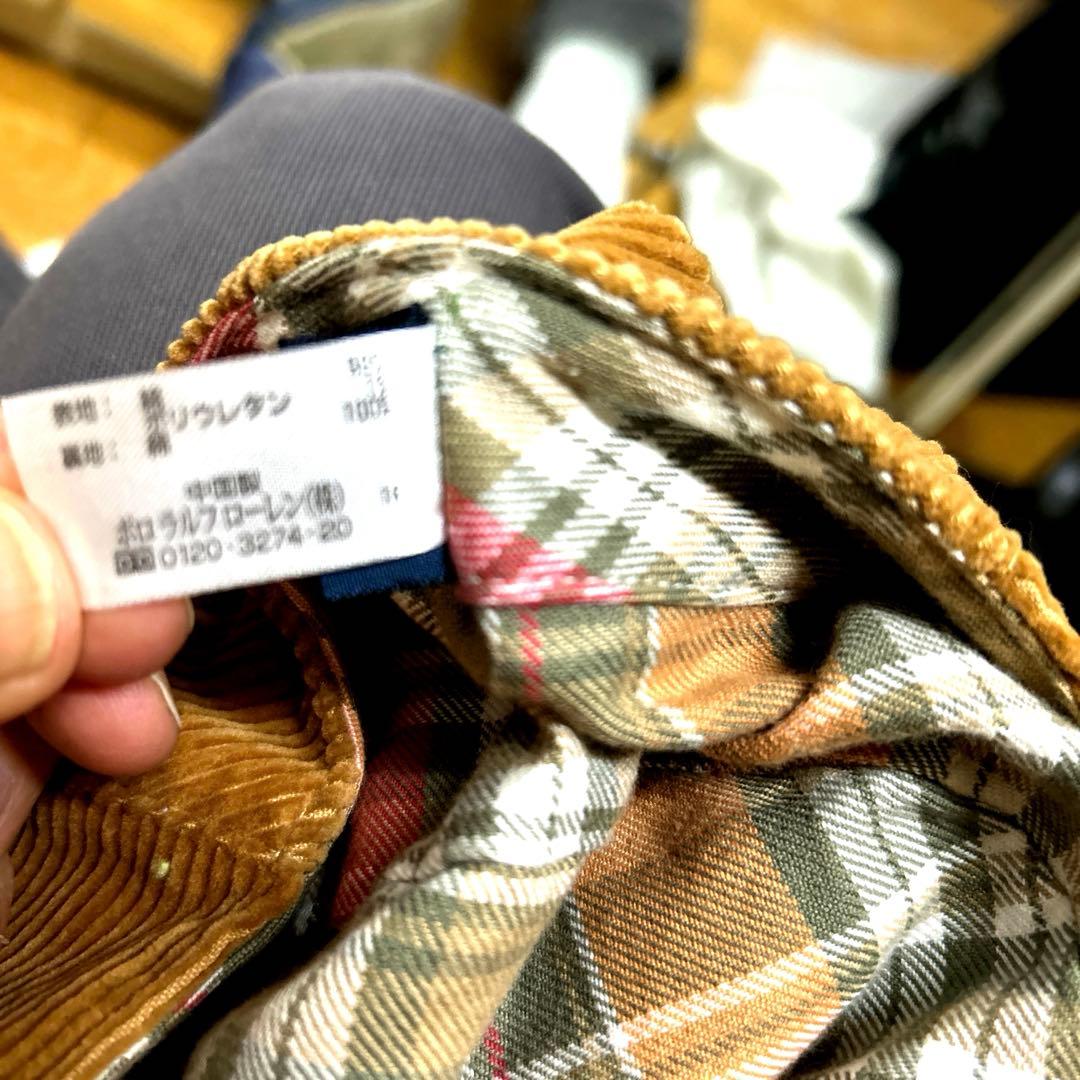 PoLo ラルフローレン　ハンチィン　ベージュ色　コーデュロイ