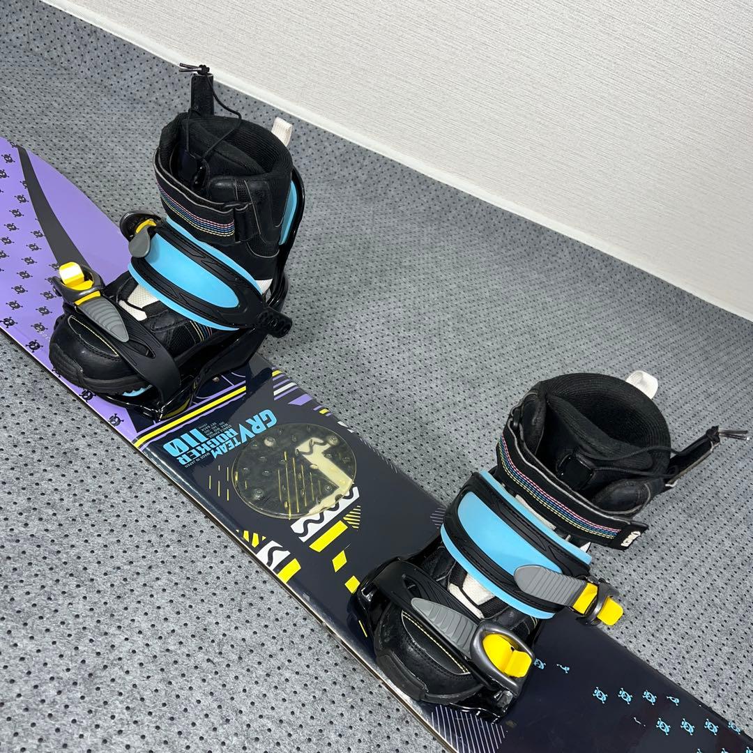 7-8回使用 キッズスノーボード 110cm IGNIO＋バイン＋レースブーツ