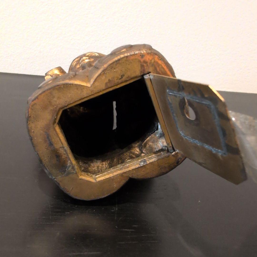 珍品　戦前　日本生命販促用・記念品　貯金箱　大黒天　金属製