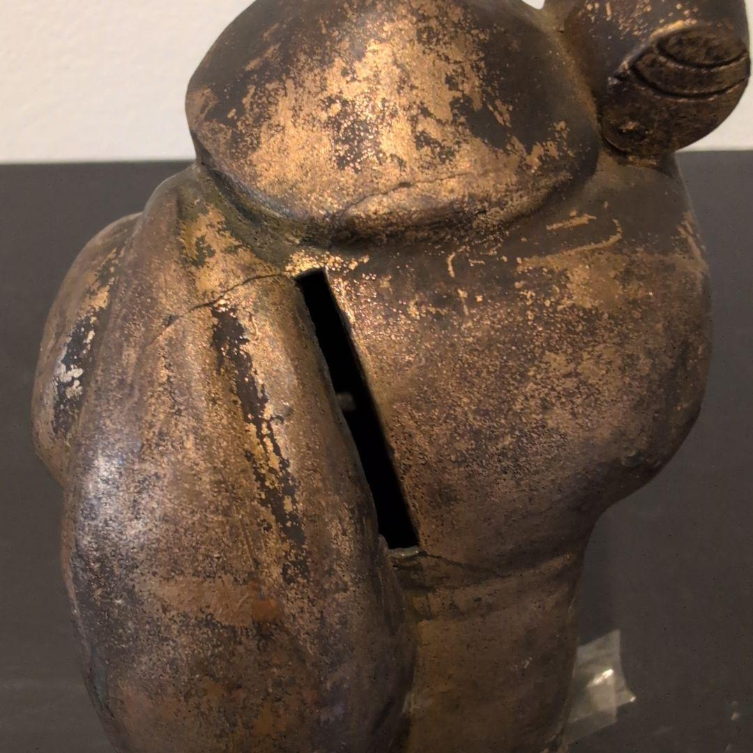 珍品　戦前　日本生命販促用・記念品　貯金箱　大黒天　金属製