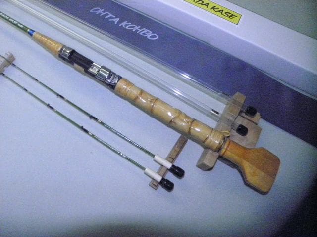 Ｈ-089★手作り（布袋竹）筏竿【全長151ｃｍ】【グリーン竿】太田工房★