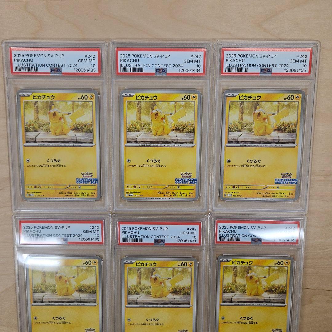 psa 6連番 ピカチュウ：イラストレーションコンテスト 2024
