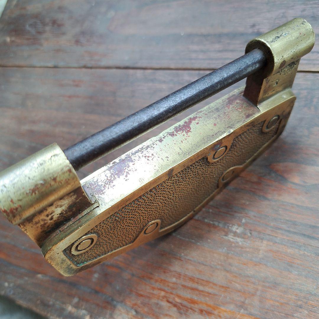 アンティーク錠前 真鍮製 骨董 和錠 東京メイド ビンテージ パドロック