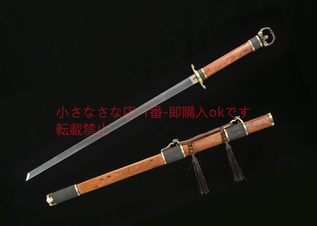 唐雲環首唐横刀百錬文紋鋼鳳尾紋 古兵器 武具 刀装具 日本刀 模造刀 居合刀