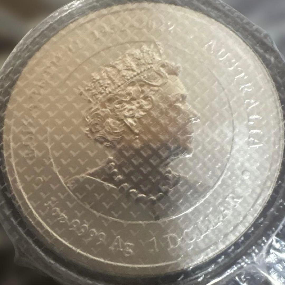 2024 オーストラリア　干支龍カラー銀貨　1オンス　カプセル付き