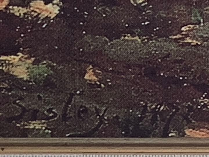 大幅値下げしました！シスレー　複製画「セーヌ川のほとり」額縁付