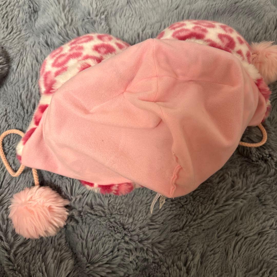 ミニーファンキャップ ヒョウ柄ピンクディズニーレオパード