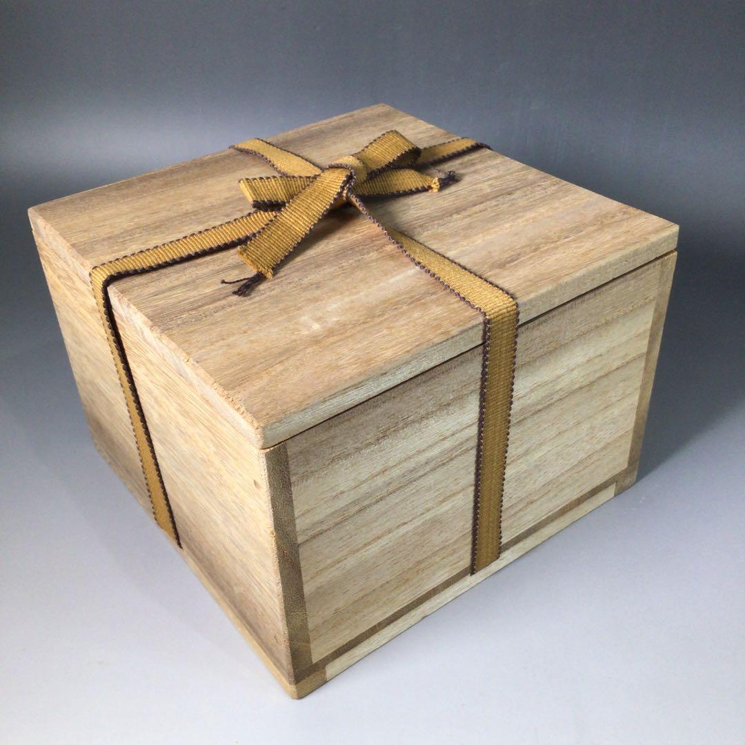 Ｓ１１５　茶碗　『琉球焼』『小橋川仁王造』『赤絵茶碗』　抹茶碗　共箱　茶道具