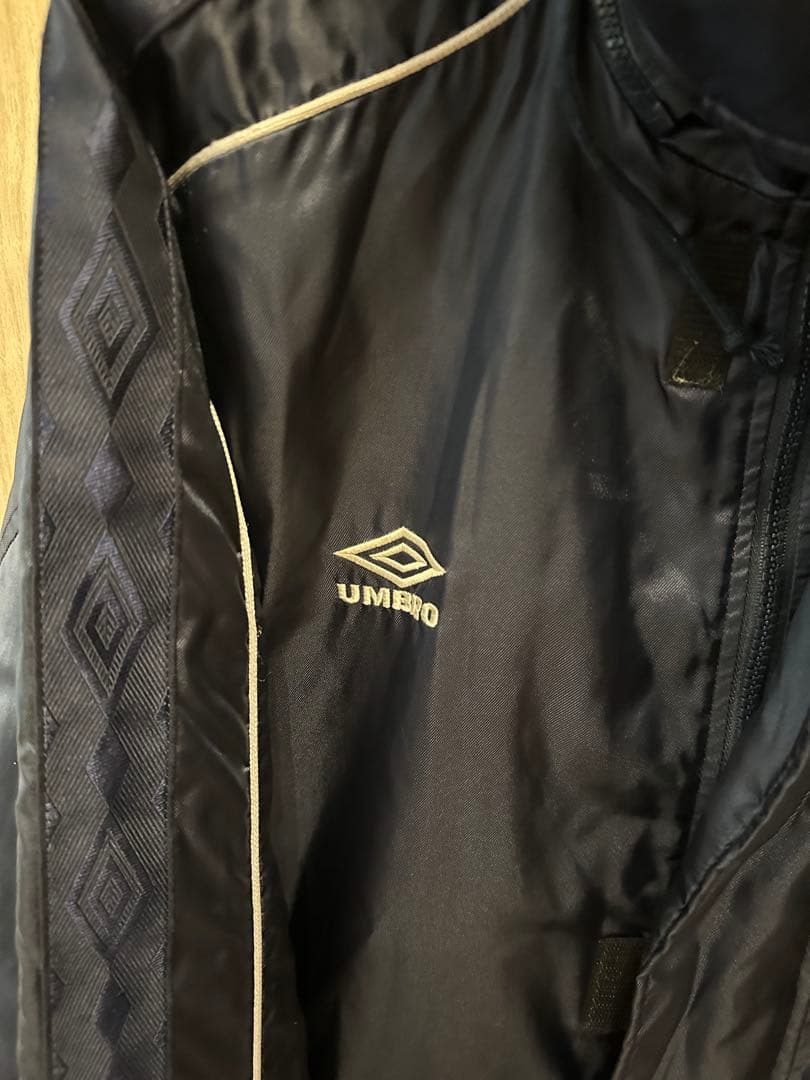 90S UMBRO×デサント　フード付きベンチコート ネイビー