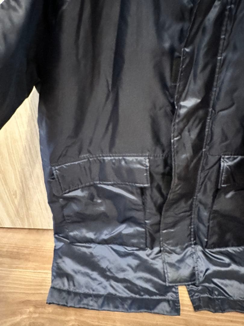 90S UMBRO×デサント　フード付きベンチコート ネイビー