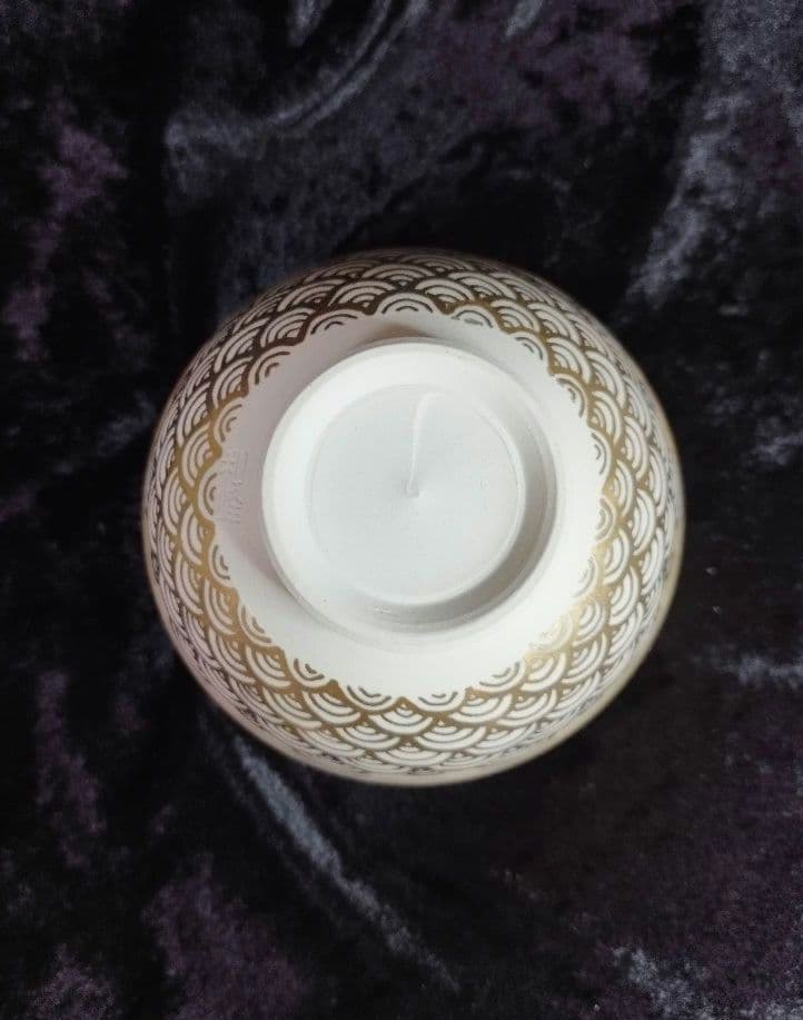 西村利峰 作 富士の図 茶碗（共箱・陶歴・布付き）