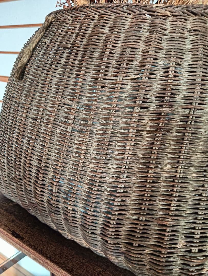 お取置7/16 古手の大きなあけび籠 　古民家　インテリア　古物　あけび籠