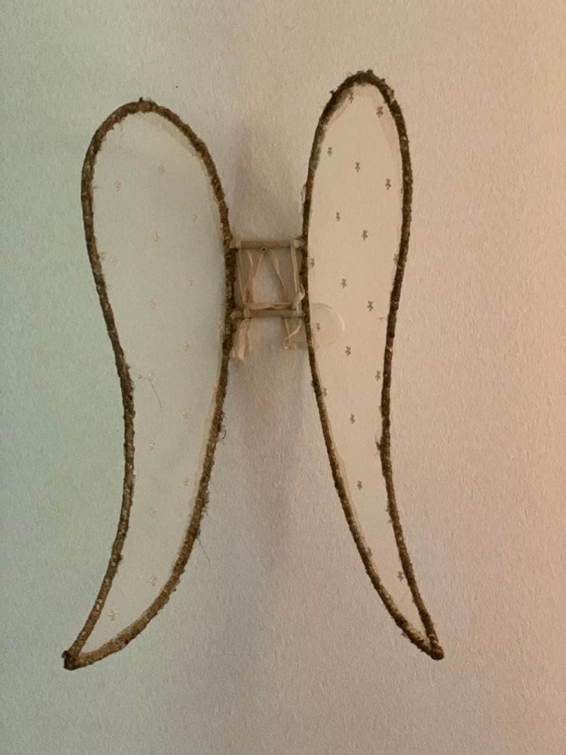 フランスアンティーク　レースの羽 チュールレース オブジェ