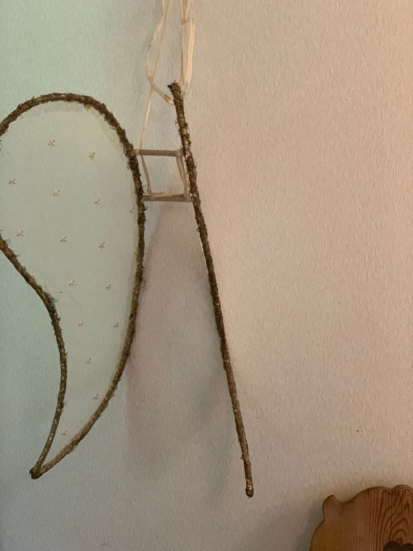 フランスアンティーク　レースの羽 チュールレース オブジェ