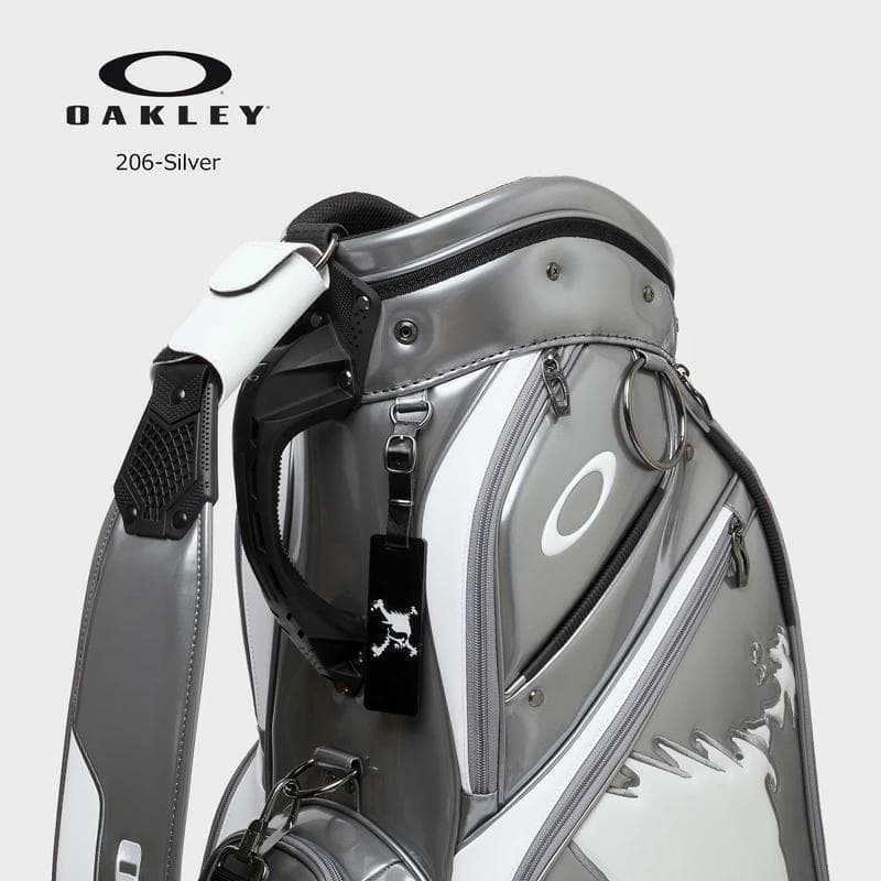 新品 オークリー OAKLEY スカル ゴルフ キャディバッグ シルバー