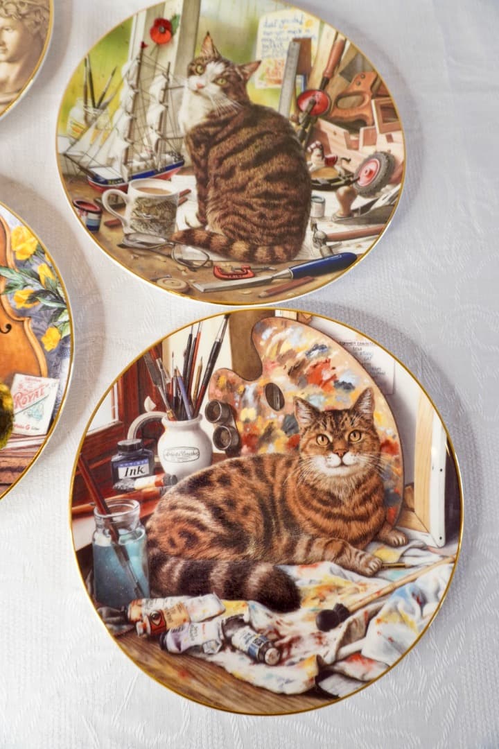   猫 絵皿 9枚セット コレクションプレート