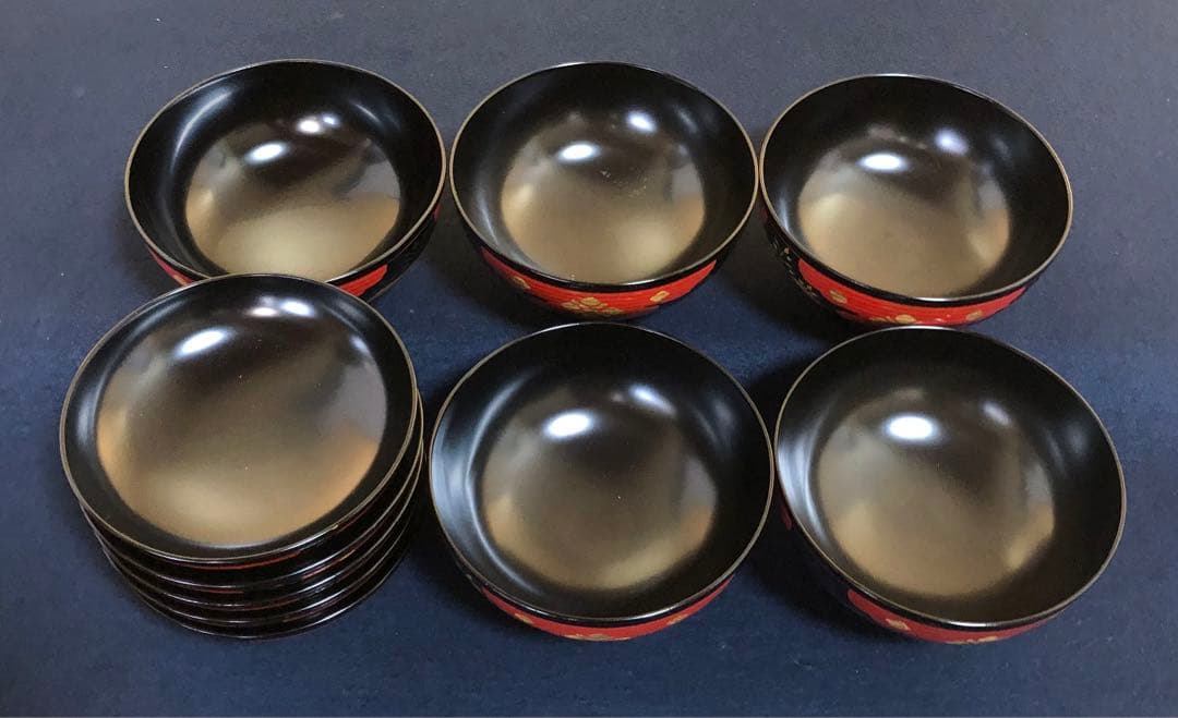 《レ》懐石 正法寺蒔絵 煮物椀5客 塗師 岡本陽斎 共箱 元箱 251125え6