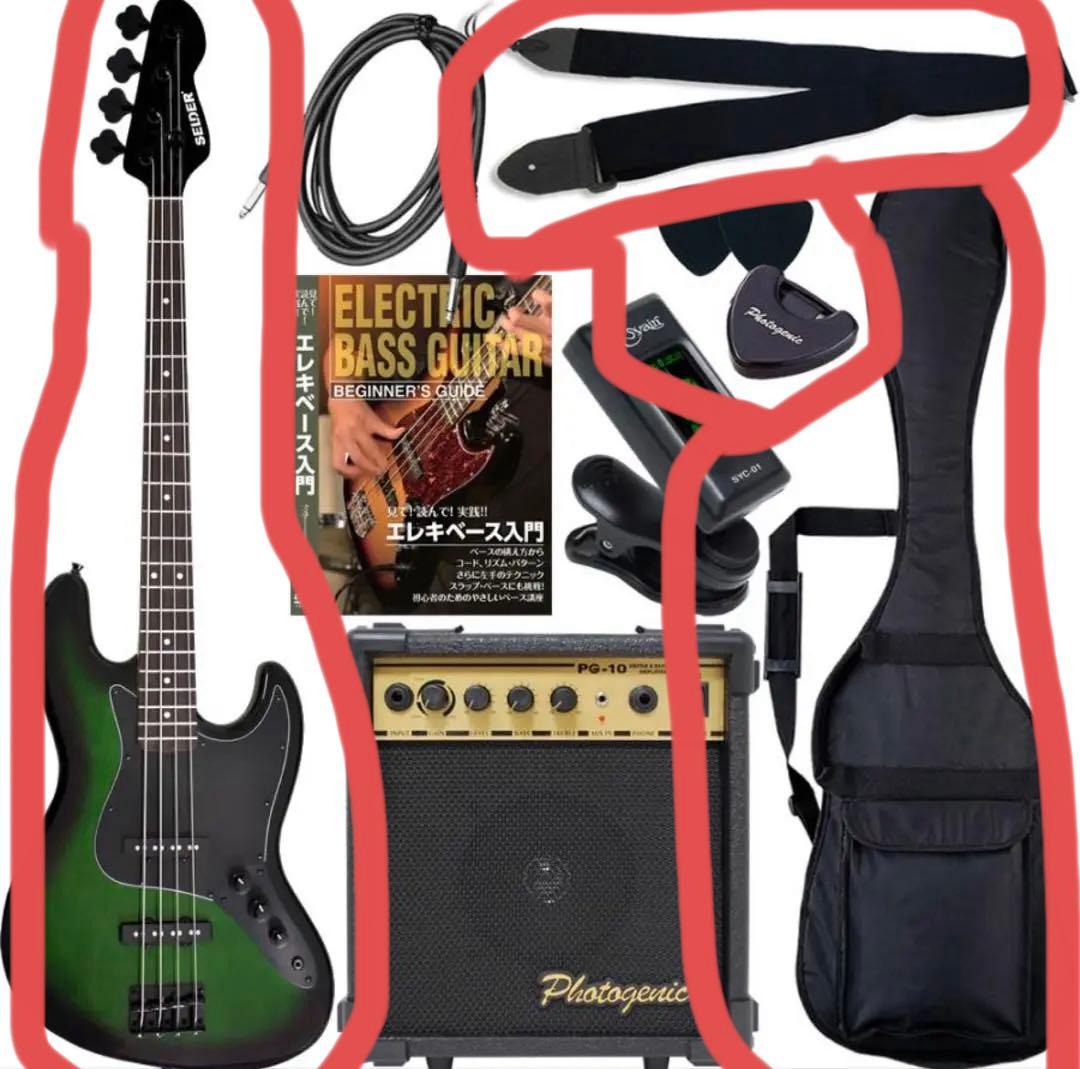 SELDER ベース初心者セット JB/IGB ジャズベースタイプ