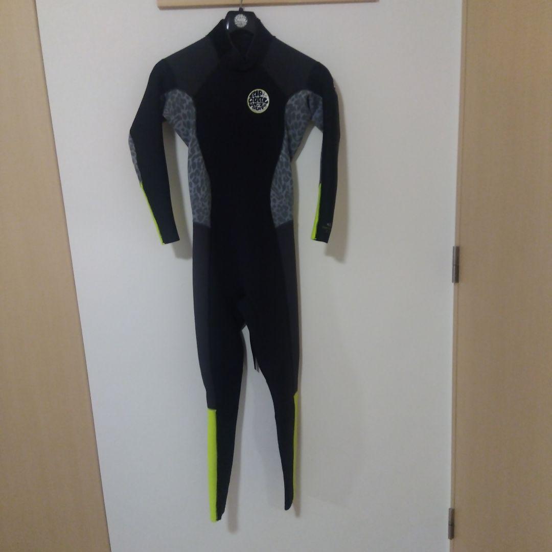 Rip Curl フルスーツ 黒/グレー/黄緑