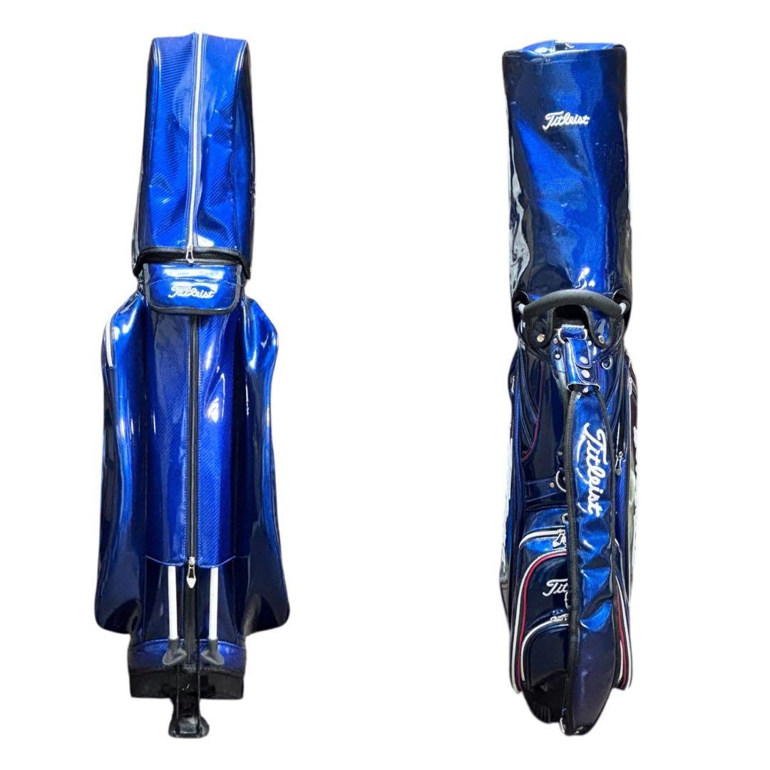 タイトリスト スタンド キャディバッグ 9型 エナメル ブルー