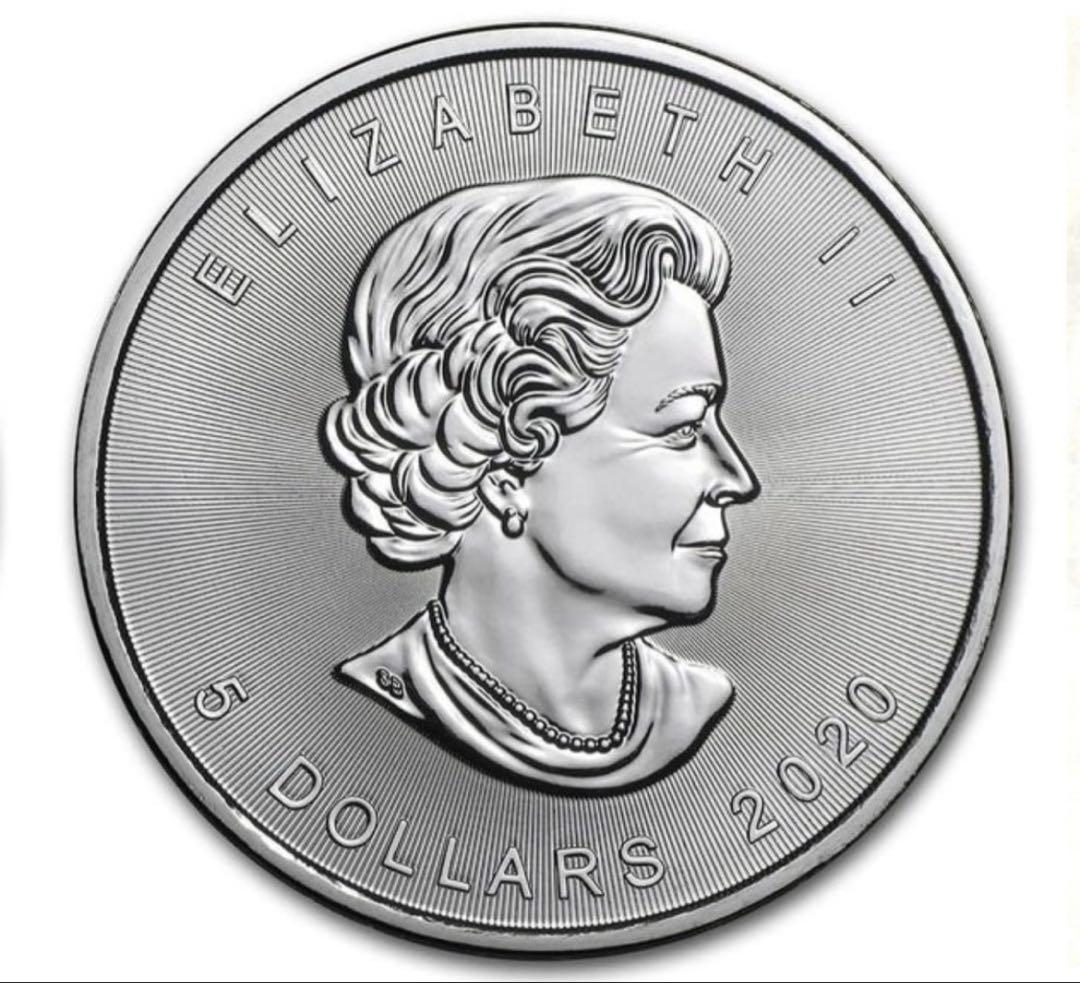 【最終値下げ】メイプルリーフ 銀貨　2020年 1オンス