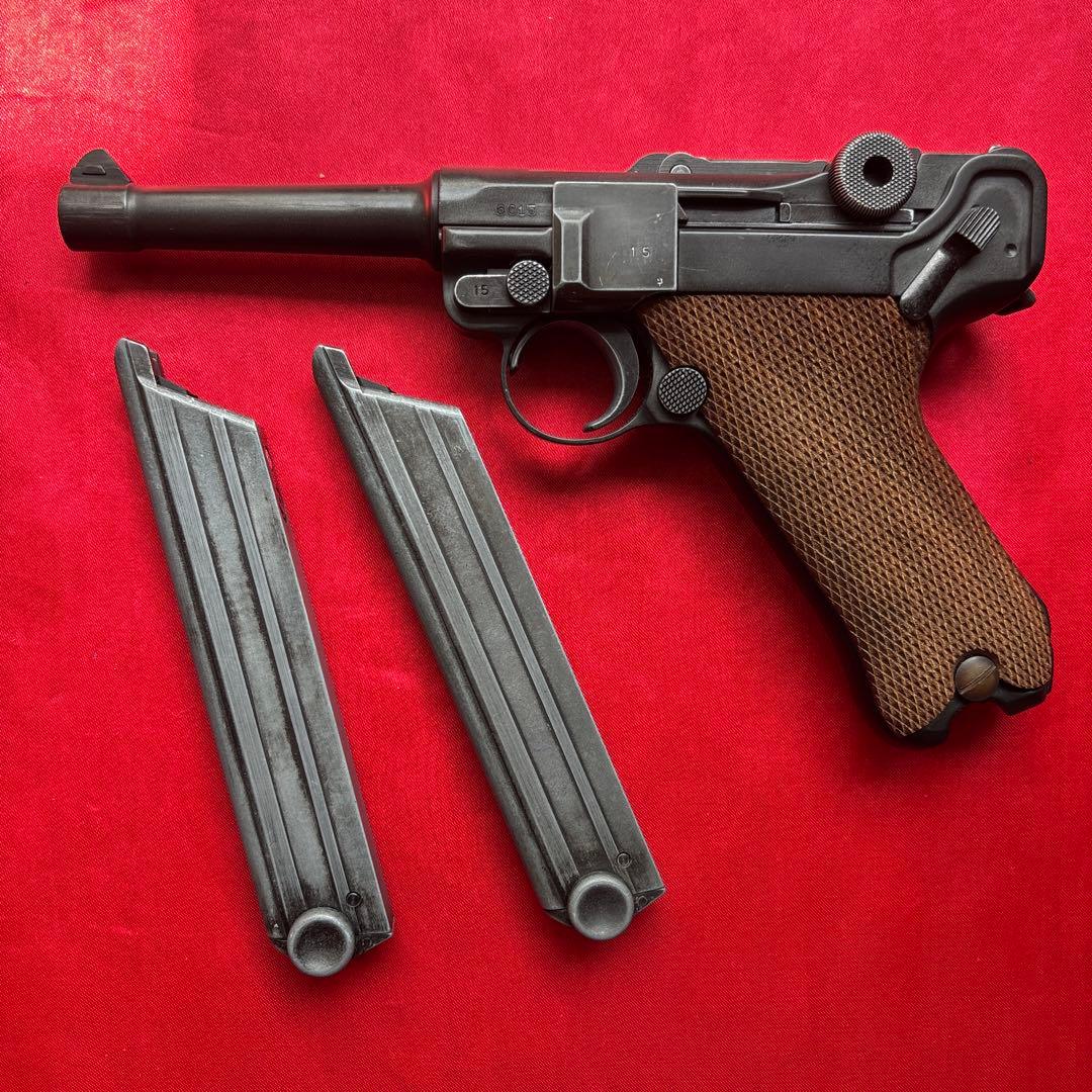 タナカ　ルガーP08HW 木製グリップ　予備マガジン付き