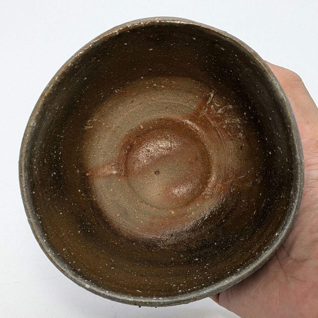 備前焼 ゴマ窯変茶盌 合箱 抹茶碗 抹茶茶碗 茶道具 茶器 食器 在銘 作家作品