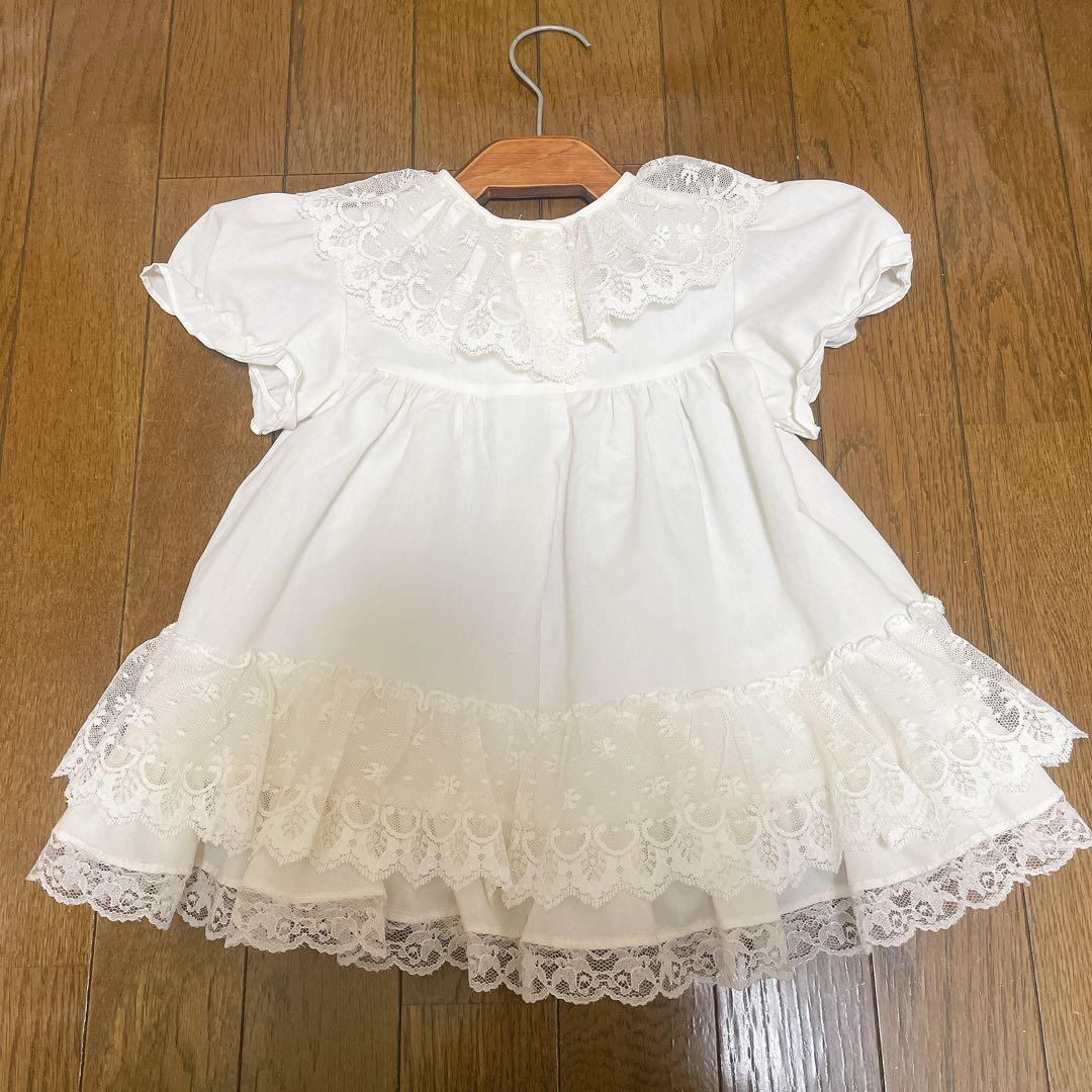 アンティーク　木製ハンガー＆ベビードレス　ビンテージ