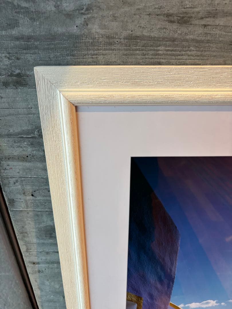 108cm ジョルジュメリス　青い壁白い階段　ギリシャ風景画絵画　アートポスター