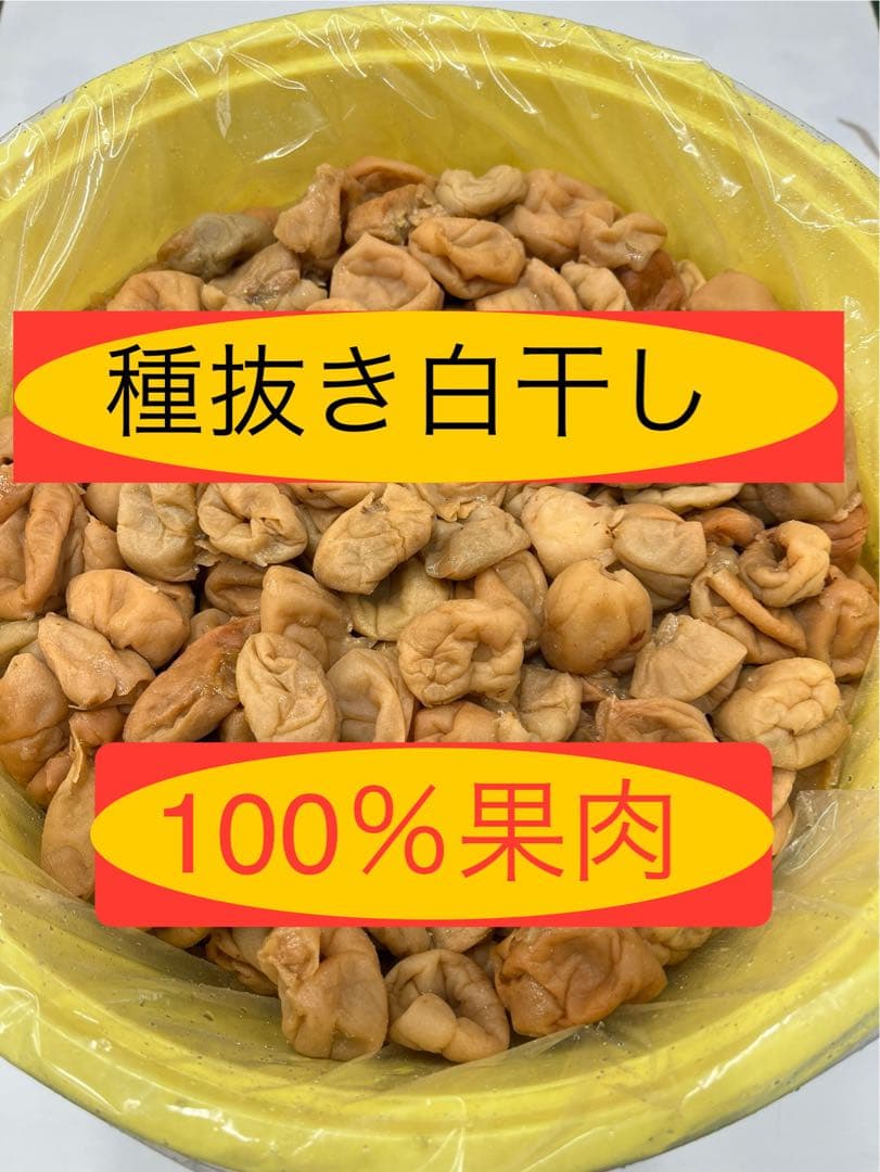 紀州種抜き白干し梅 100％果肉　無添加　み無選別　10kg