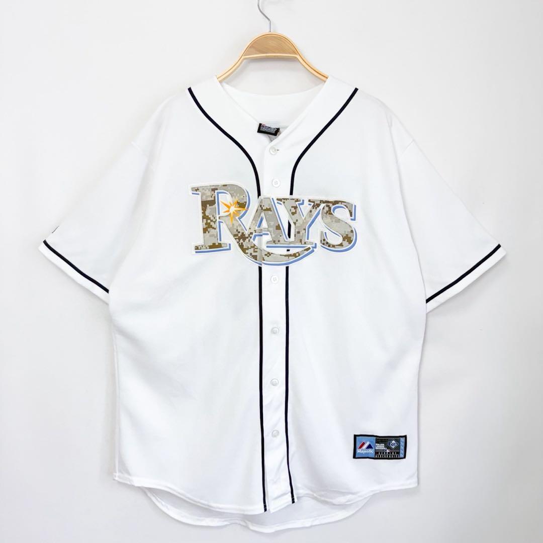 希少 USA製 MLB タンパベイレイズ カモフラ柄 ユニフォーム S102b