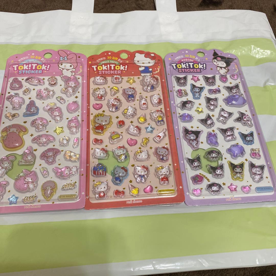 正規品ボンボンドロップシール　韓国限定サンリオ　ほっぺちゃん　おはじきシール