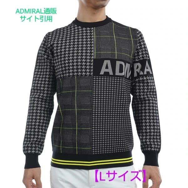 ADMIRAL　ゴルフウェア　ツイーディーパターンミックス クルーネックセーター