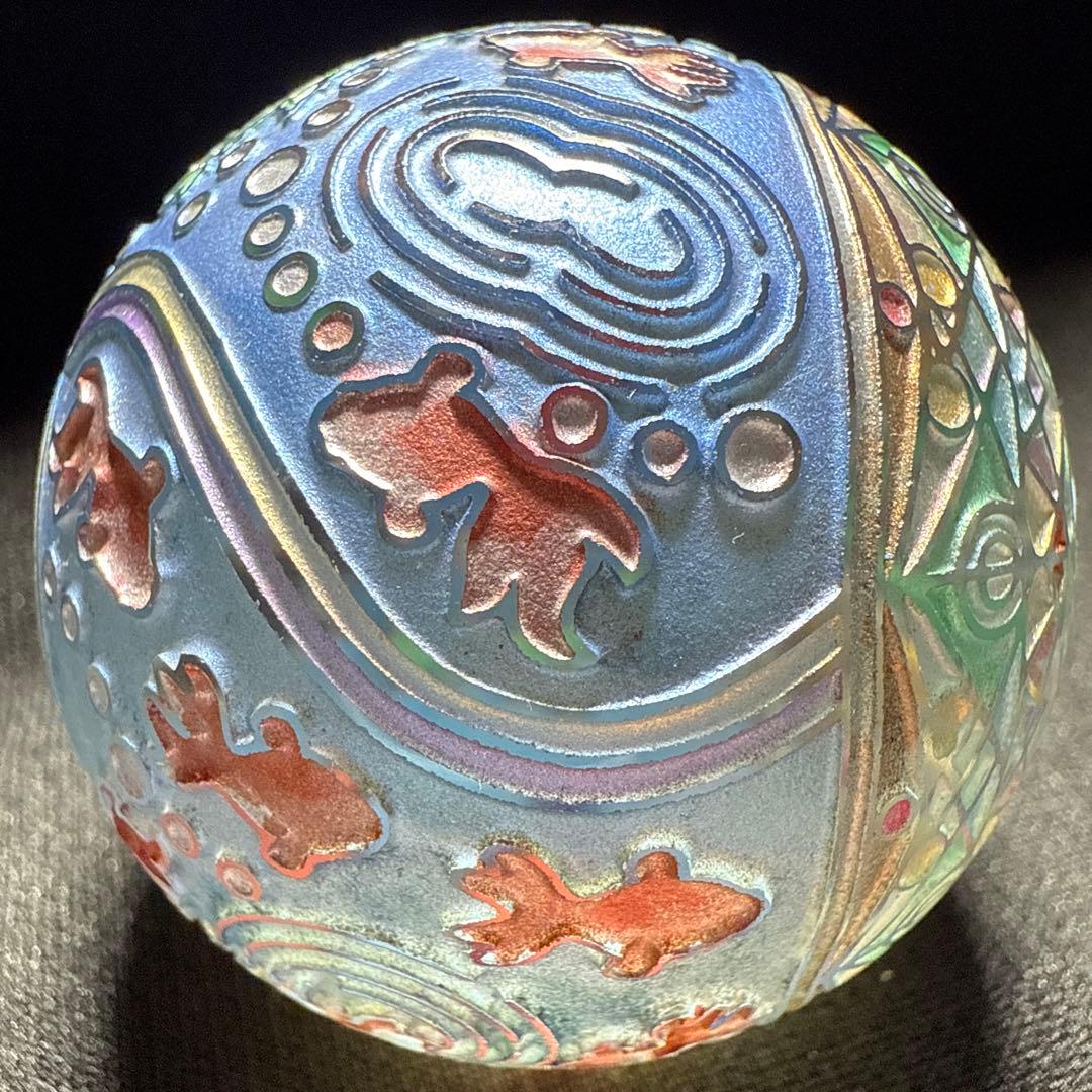 定榮政隆 じょうえい まさたか 万華鏡 金魚 サンドブラスト ガラスマーブル