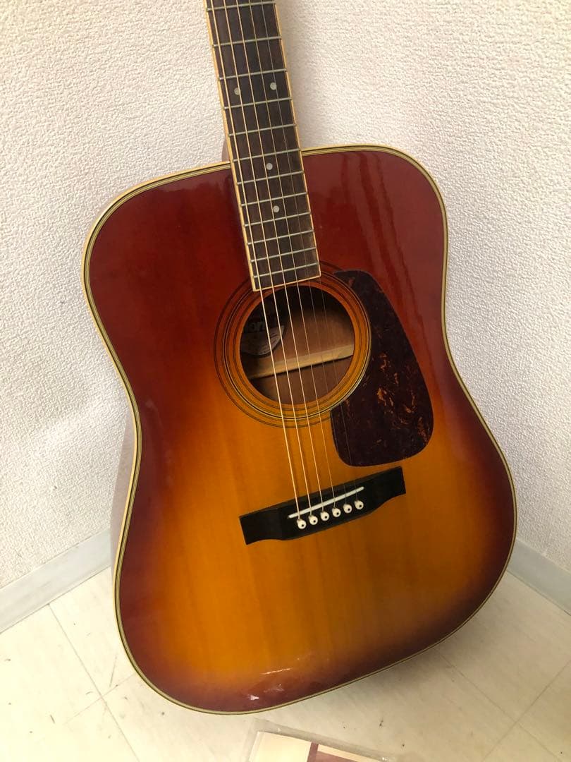 縦ロゴ　Morris MD-510 サンバースト　ケース付　アコギ　モーリス