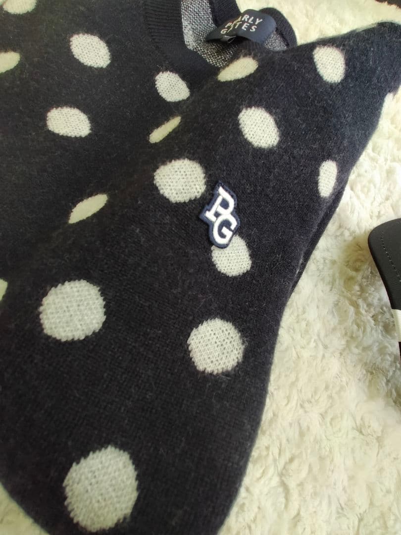 今季物PEARLY GATES ドット柄セーター・バイザーセット