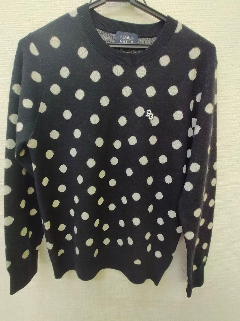 今季物PEARLY GATES ドット柄セーター・バイザーセット