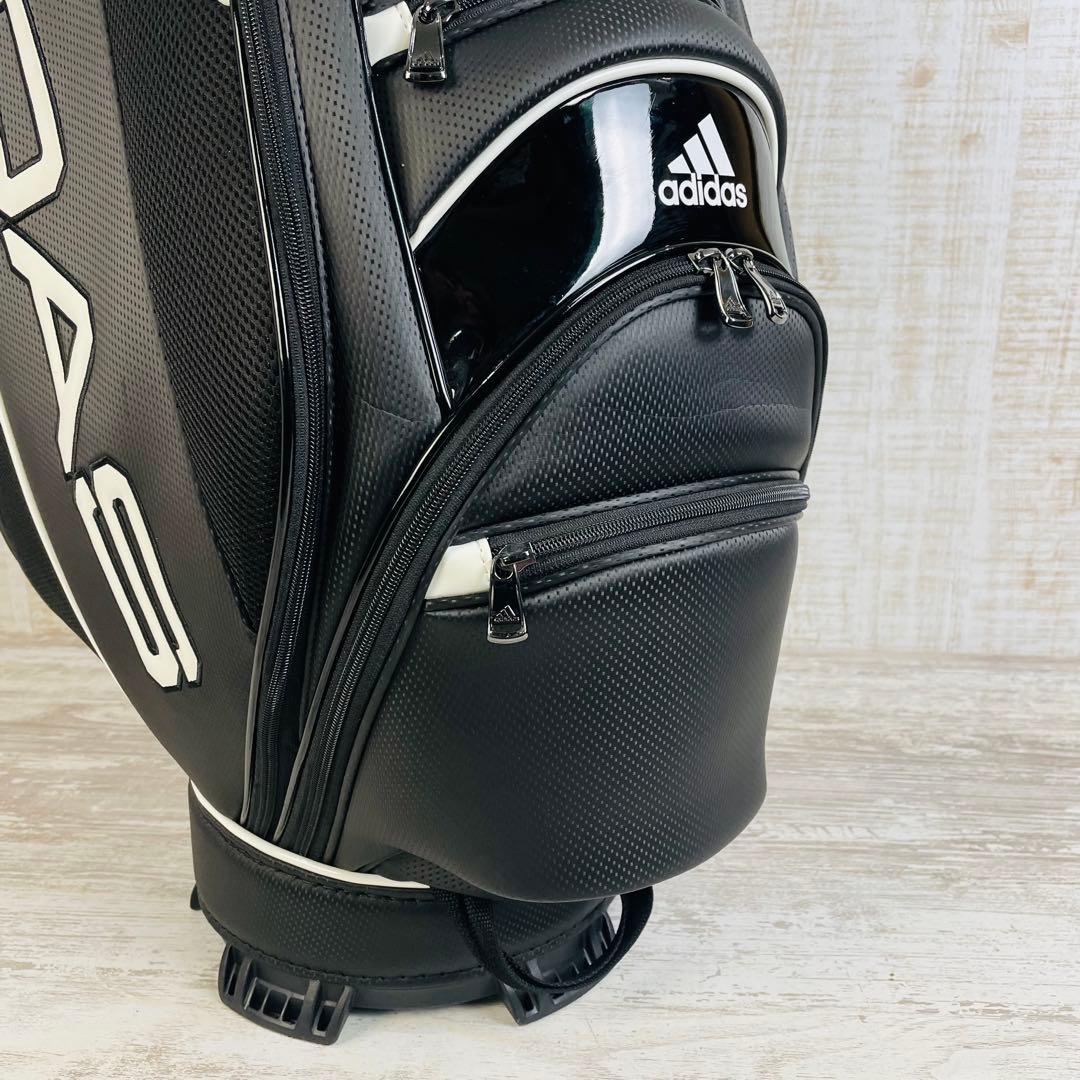 【極美品】adidas アディダスゴルフリニアロゴ キャディバッグ　9.5型