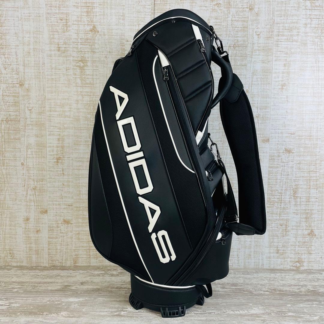 【極美品】adidas アディダスゴルフリニアロゴ キャディバッグ　9.5型