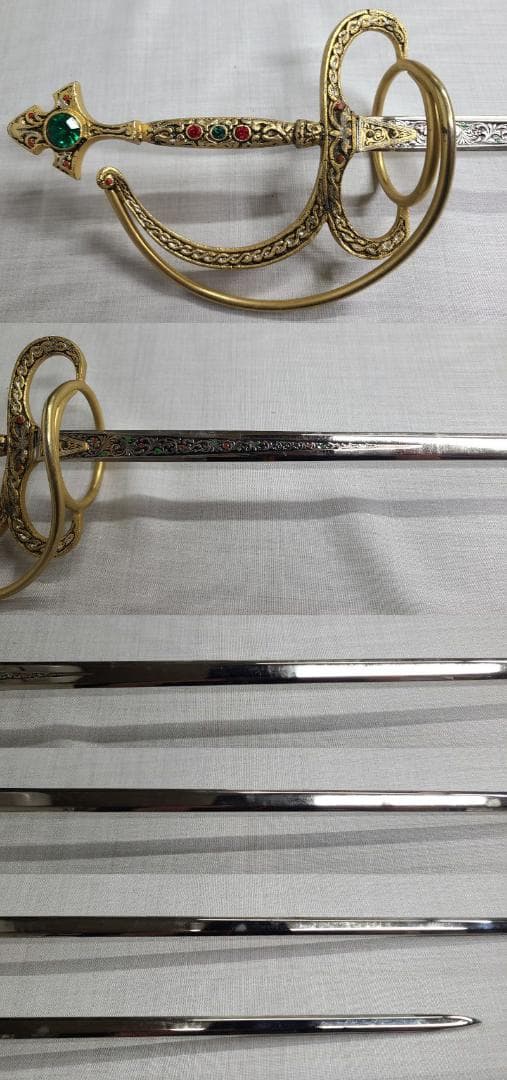 スペイン製 2本セット 模造刀 サーベル 骨董 アンティーク コレクション